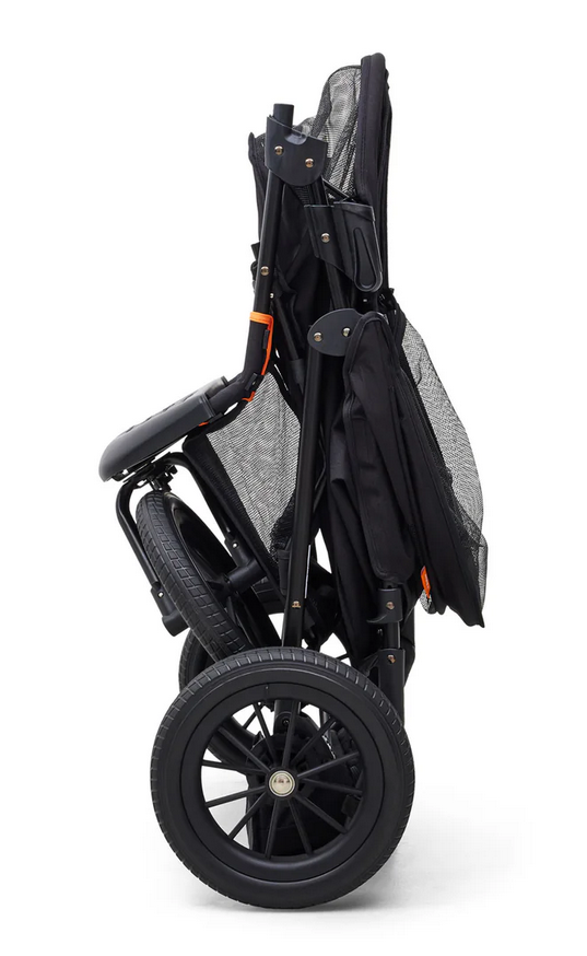 Palster Trek All-Terrain Dog Stroller – Foldable Pet Buggy with Suspension, Midnight Black