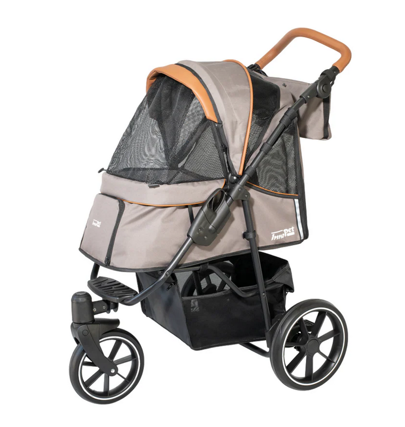 Innopet Premium Cozy Dog Stroller – Beige | Luxury Pet Pram with Free Rain Cover