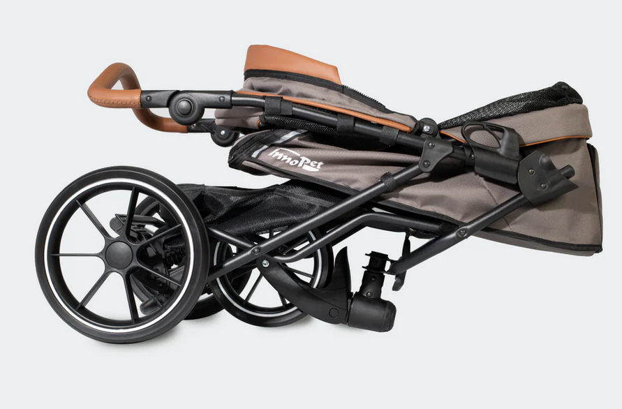 Innopet Premium Cozy Dog Stroller – Beige | Luxury Pet Pram with Free Rain Cover