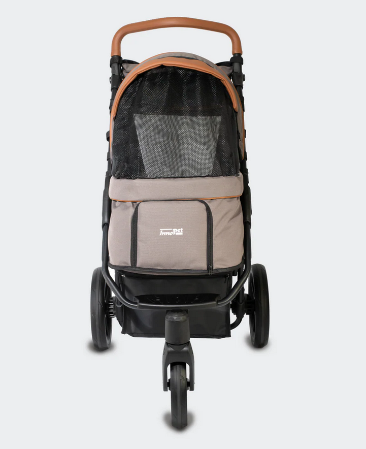 Innopet Premium Cozy Dog Stroller – Beige | Luxury Pet Pram with Free Rain Cover