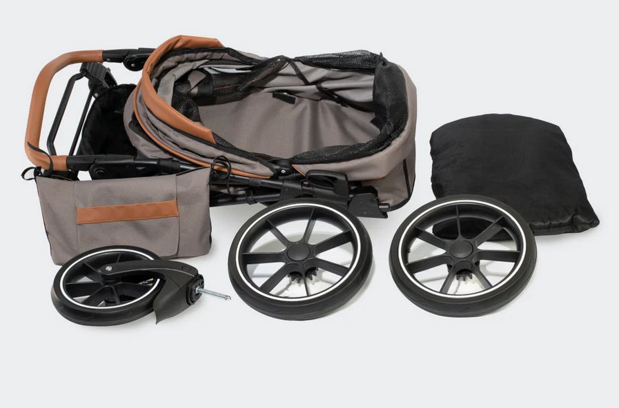Innopet Premium Cozy Dog Stroller – Beige | Luxury Pet Pram with Free Rain Cover