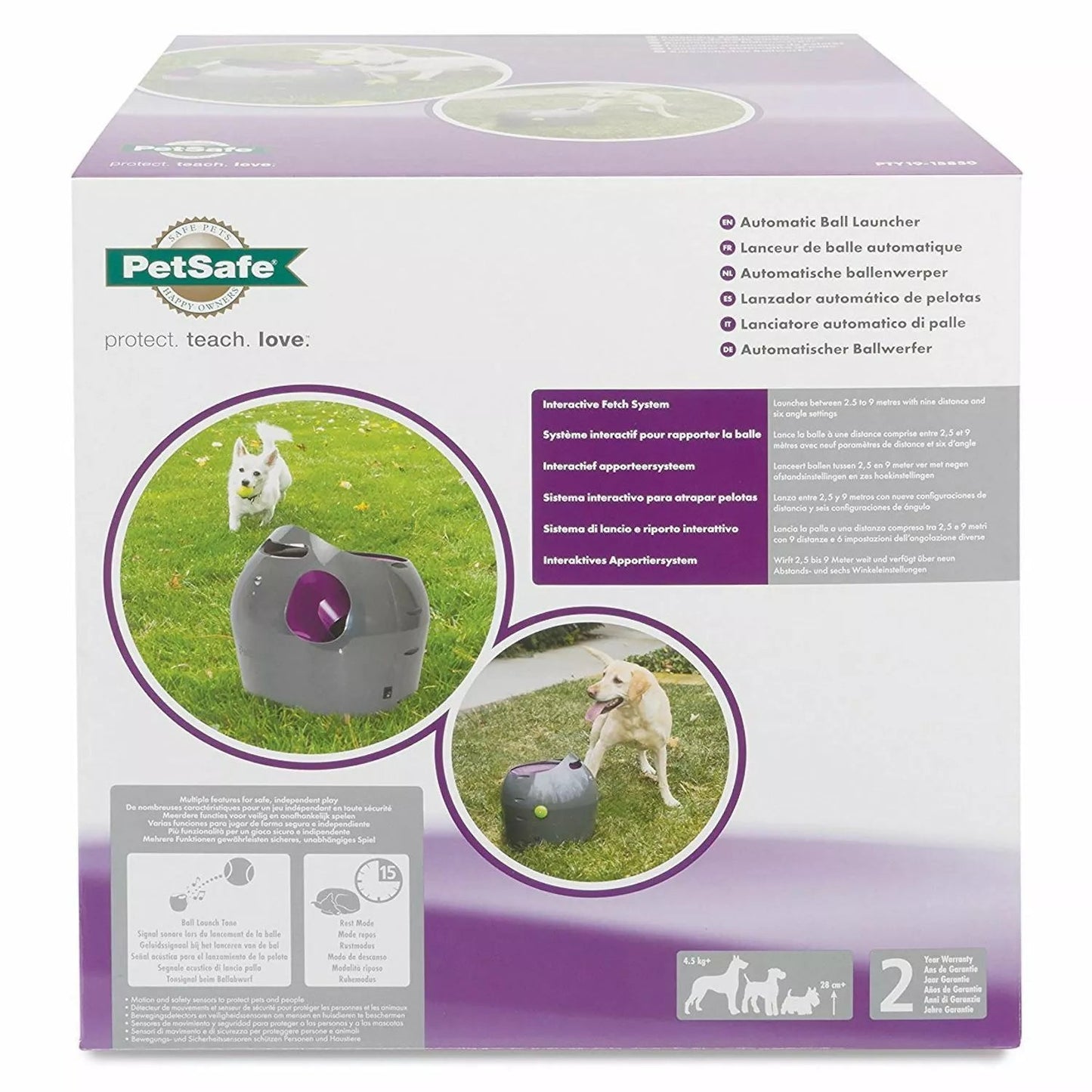 PetSafe Automatic Dog Ball Launcher – Outdoor Interactive Tennis Ball Thrower (PTY19-15850)